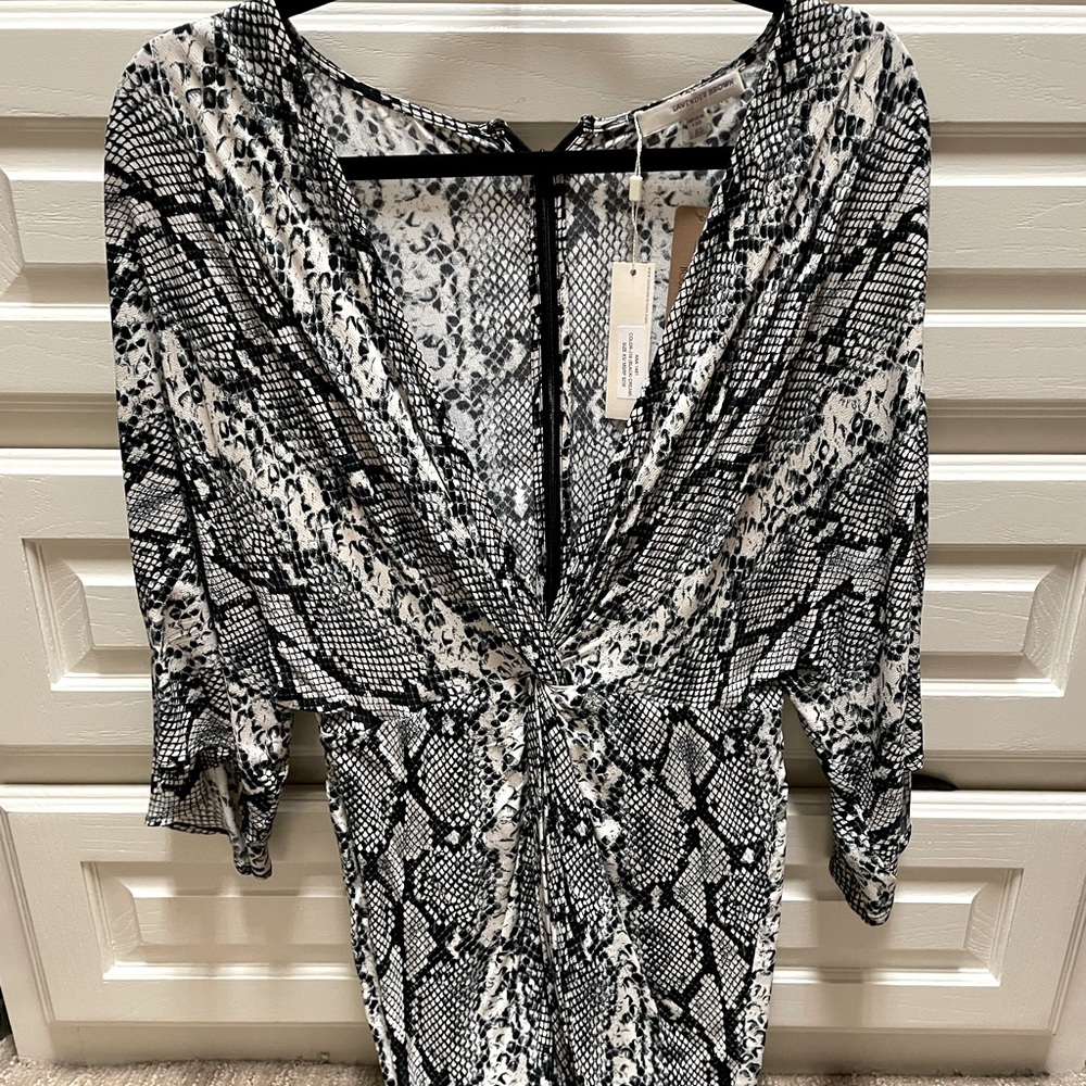 Lavender Brown brand snakeskin dress, size XS NWT